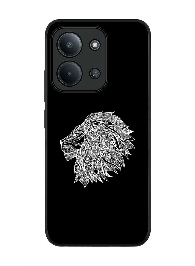 غطاء لجهاز Xiaomi Poco C85 4G، حماية كاميرا نحيفة، غطاء هاتف مقاوم للصدمات - تصميم أسد تجريدي